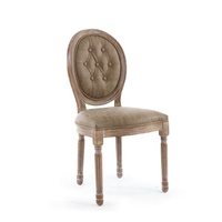 Chaise de salle à manger vintage en cuir tufté pour bureau à domicile, parc, appartement, mariage, événement, mobilier pour atelier, fabriqué en Chine
