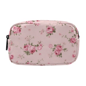 Nueva llegada, estuche para lápices con estampado de flores personalizado, bolsa de cosméticos portátil de cuero PU, bolsa de maquillaje para mujer, para viaje - Product Image 1