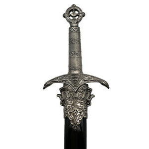 Épée ornementale mate 6619R avec fourreau, garde en alliage de zinc, lame en acier au carbone, accents en plastique rigide, épée de maître de film - Product Image 4