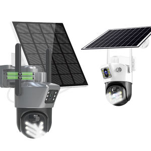 IP <b>Camera</b> 4MP HD Three Screen External 4G Solar <b>Camera</b> Outdoor 4MP V380 Dual Lens Auto Tracking Security PTZ Cam Video - Product Image 4