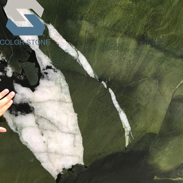 Зеленая авокадо Верде кварцит бразильский авокадо темно-зеленый натуральный кварцит роскошное украшение