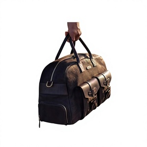 Sac de voyage de luxe en cuir véritable de qualité supérieure B.S INTERNATIONAL - Sac de sport week-end durable, écologique, imperméable et grand format - Product Image 1