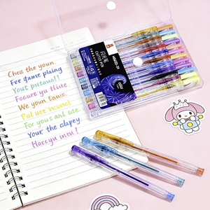 Stylos gel en plastique imprimés UV multi-effets 1,0 mm, 12 à 48 couleurs vibrantes |   Pour le bureau, l'école, la peinture, le journalisation et les amateurs de loisirs créatifs - Product Image 1