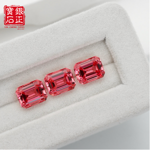 Yinzheng หินแซฟไฟร์ปลูกสังเคราะห์แพดพาราเดชที่ผ่านการรับรองจากมรกต - Product Image 5