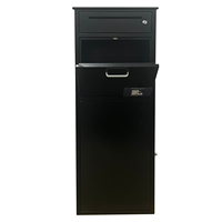 Boîte à colis métallique autoportante à 3 compartiments avec double serrure à clé, anti-effraction, pour extérieur, avec autocollant de notification de livraison, OEM ODM