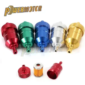 Universal Motorcycle Oil Gas Fuel Filter 8mm Petrol Gas Fuel Filter Cleaner For Honda Yamaha Pit Dirt Bike ATV Quad