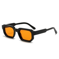 Lunettes de soleil de luxe rétro 2026 pour hommes, monture carrée épaisse, de marque, noires, pour la lecture et la protection solaire, également adaptées aux femmes