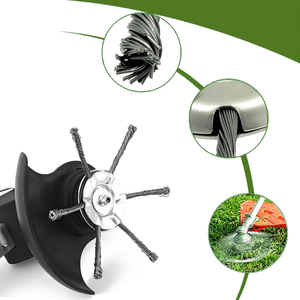 Tête de rechange pour tondeuse à <span class=keywords><strong>gazon</strong></span> électrique, 6 lames, <span class=keywords><strong>brosse</strong></span> à herbe en fil d'acier torsadé - Product Image 3