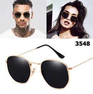 Lunettes de soleil hexagonales vintage rétro en métal avec logo personnalisé 2025, verres plats UV400, pour hommes et femmes - Product Image 4