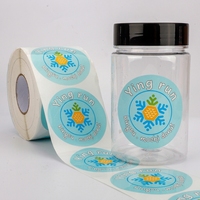 Autocollants ronds personnalisés avec logo sur rouleau, étiquettes adhésives imprimées pour bocaux, bouteilles, emballages, fournitures de marque OEM en gros