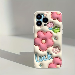 Coque de téléphone portable à bord droit avec impression florale rose au design créatif pour <span class=keywords><strong>iPhone</strong></span> X Xr Xs 11 12 13 <span class=keywords><strong>14</strong></span> 15 16 17 Pro Max - Product Image 6