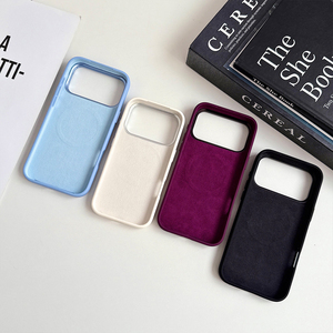 Coque de téléphone magnétique en silicone liquide S134 couleur unie effet peau avec support d'objectif pour iPhone 17 18 Pro Max - Product Image 6