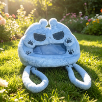 Sac à dos en peluche animaux bleus Kawaii, sac à main moelleux pour cosplay anime, sac à bandoulière décontracté et tendance pour filles