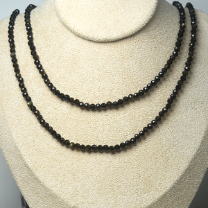 Cuentas de obsidiana de brillo dorado RTS de 4mm para collar de pulsera, cuentas de oro negro brillante, pequeña cantidad al por mayor - Product Image 6