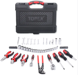 Ensemble d'outils ménagers de 65 pièces pour la réparation automobile, boîte à clés - Product Image 3