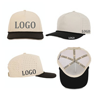Casquette de golf à deux tons imperméable avec logo brodé personnalisé et découpe au laser