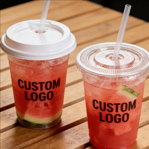 Innovative Clear <b>Plastic</b> Disposable Juice <b>Cups</b> with Covers 12oz 16oz 20oz Capacity for Cold <b>Drinks</b> - Product Image 4