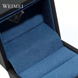 Joyero de papel de gamuza con luz LED para embalaje de anillos Cajón azul personalizado - Product Image 6