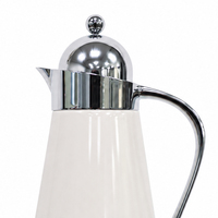 Thermos en acier inoxydable écologique avec doublure en verre rose, design moderne et luxueux, forme hémisphérique, capacité de 1,0 L, 12-24 heures
