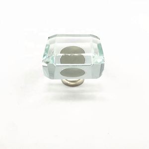 Tirador de Cristal Transparente en Forma de Barra de Níquel para Cajones de Cocina Modernos, Tirador para Muebles y Armarios - Product Image 1
