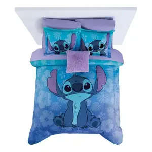 Ensemble de housse de couette Stitch, taille double, lavable, en polyester, pour enfants - Product Image 5