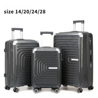 Ensemble de valises à roulettes PP Spinner 20 24 28 pouces, valises d'affaires antivol et résistantes à l'eau avec serrure à combinaison