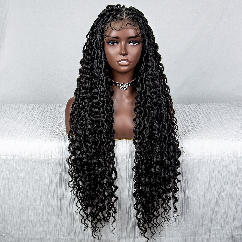 Parrucche Intrecciate Nere Donne Nere: Parrucche Anteriori A Pizzo Full Resistenti Al Calore Di Alta Qualà Con Capelli Bambini Da 37,98 € | DHgate - Foto 8