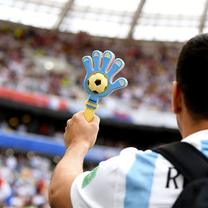 Campanella a mano da calcio con 3 elementi impilabili, design a palmo, giocattolo per bambini, strumento per il tifo in stadio, alternativa alla fischietto da allenatore, vendita all'ingrosso - Product Image 1