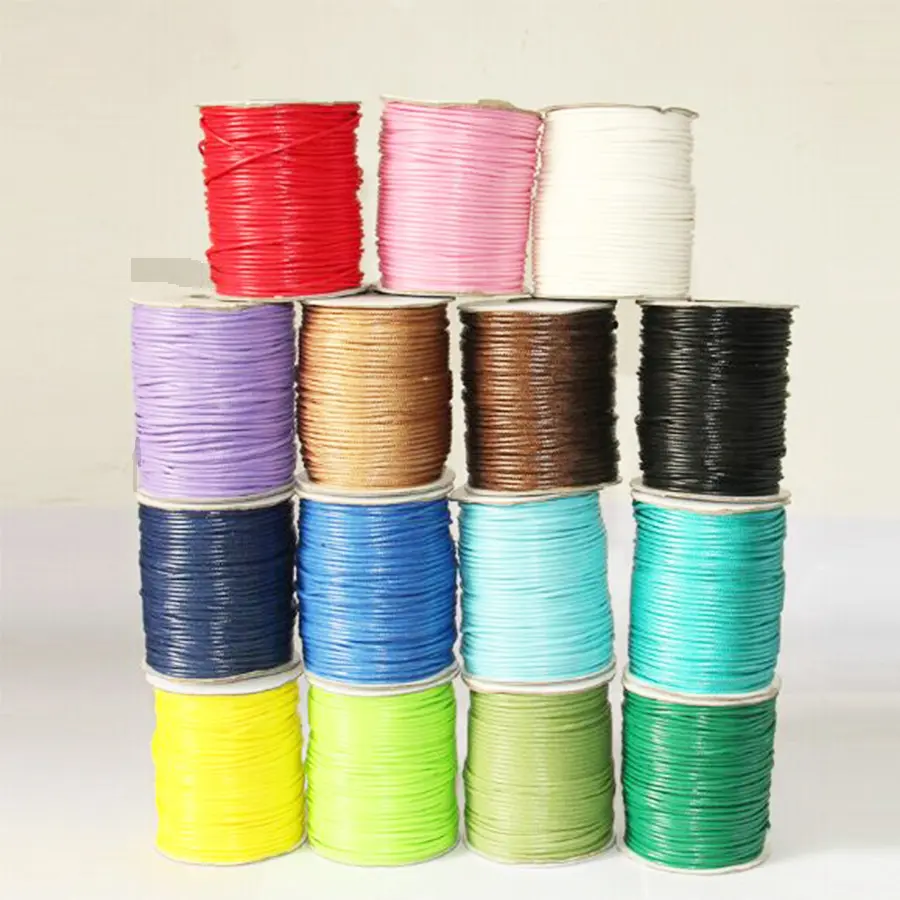 wholesale DIY high strength 1mm wax thread polyester wax thread for sewing