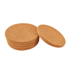 Posavasos de corcho natural de alta calidad <span class=keywords><strong>CAINA</strong></span> Posavasos de corcho para bebida Posavasos redondos de corcho - Product Image 5