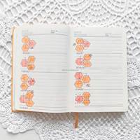 Carnet à couverture rigide en tissu A5, carnet en lin, carnet personnalisé avec logo brodé