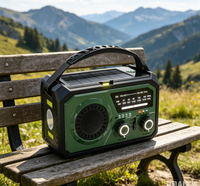 16000mAh Tragbares Aufladbares Überlebensradio Kabelloses Handkurbel-AM/FM-Internetradio mit LED-Beleuchtung und Powerbank