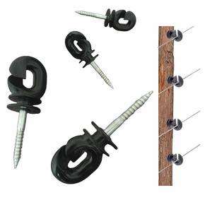 Isolator Kawat Pagar Listrik Plastik Cincin Sekrup Pagar Pertanian Tiang Kayu - Product Image 1