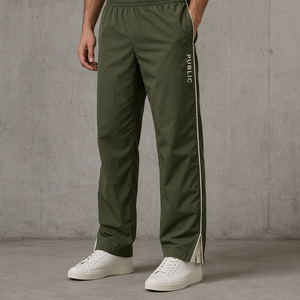 <b>Wholesale</b> Custom Streetwear Reflective Nylon Pants <b>Flared</b> <b>Sweatpants</b> Patchwork Elastic Waistband Embroidery Track Men's Pants - Product Image 1