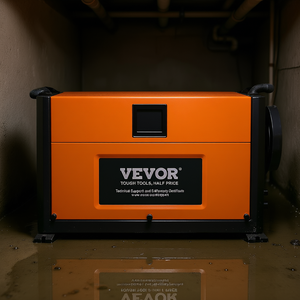 Déshumidificateur commercial Vevor 190 pintes, dégivrage automatique, grande capacité, pour les espaces étroits, les chantiers et les dommages causés par l'eau - Product Image 2