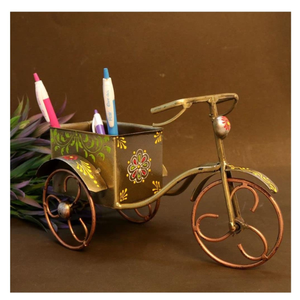 Organizador de Escritorio con Soporte para Bolígrafos, Diseño de Triciclo de Metal Estilo Indio, Decorativo para Oficina y Hogar - Product Image 2