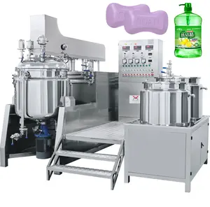 Factory price 200L hydraulic lifting Vacuum Emulsifying mixer machine lotion mixer cosmetic homogenous emulsifier machine