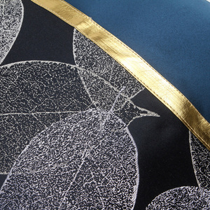 Fodera per cuscino quadrata di lusso fodera per cuscino <span class=keywords><strong>in</strong></span> raso di <span class=keywords><strong>seta</strong></span> Jacquard a foglia per la decorazione domestica - Product Image 3