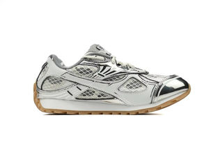 Article de mode tendance de qualité supérieure : Chaussures de course athlétiques basses Bottega Veneta Orbit, Chaussures décontractées rétro argentées, Chaussures de marche élégantes - Product Image 4