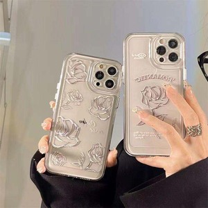 Grande rosa rosa stampa Shockproof spazio TPU Cover del telefono cellulare custodia per <span class=keywords><strong>Iphone</strong></span> 8 X Xr Xs 11 12 13 14 15 16 17 Pro Max - Product Image 1
