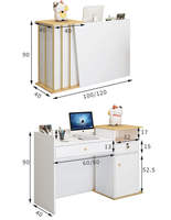 Comptoir de Caisse Moderne Minimaliste pour Magasin de Vêtements, Petit Comptoir, Bar Commercial, Salon de Coiffure, Salon de Beauté, Bureau d'Accueil