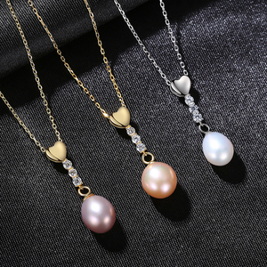 สร้อยคอทองชุบ PAG&<span class=keywords><strong>MAG</strong></span> ประดับมุกน้ำจืดรูปหัวใจสำหรับผู้หญิง ปี 2024 - Product Image 4