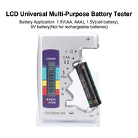 Détecteur de puissance de batterie haute précision, instrument de mesure numérique de la capacité avec affichage du niveau de charge restant