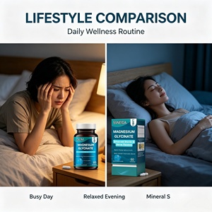 Private Label <span class=keywords><strong>Magnesio</strong></span> Glicinato Cápsulas Alta Absorción Quelado Mineral Sueño Relajación Muscular Energía 60 Cápsulas - Product Image 2