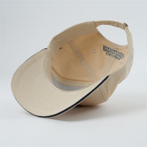 6个带刺绣标志的面板棉棒球帽定制刺绣结构帽 - Product Image 6