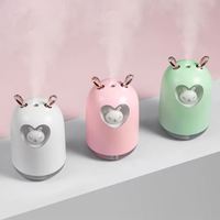Hydratant Ultrasonique Usb 300ml Mini Lapin Humidificateur D'air Avec Veilleuse Colorée pour La Maison