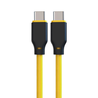 Câble USB-C vers USB-C en silicone liquide ultra-doux, chargeur rapide PD 60W, transmission de données 480 Mbps pour smartphone