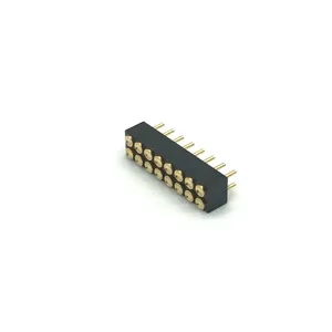 JiLN 2.5 mm POGO PIN 2 row 8 Pin L16.7 Female 180 straight Angle POGO Connector