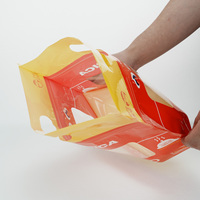 Sac en plastique d'emballage transparent de poulet rôti et de pommes de terre avec logo imprimé en couleur personnalisé
