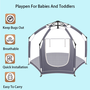 Custom Logo Foldable Playpen Modern Design Indoor Outdoor Use Safety Kids Bedroom Living Room Park Baby <strong>Playtent</strong> - Product Image 4
